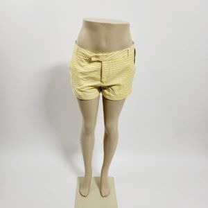 Zara medium yellow stripe shorts nwt